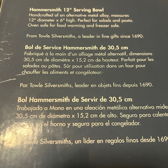 Towle Serving Bowl- New in Box - Picture 4 of 6